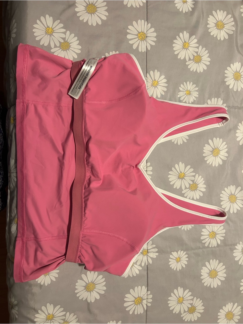 NWOT Amazon Essentials Crop Sports Tank (Top Only)- Pink - Picture 6 of 9